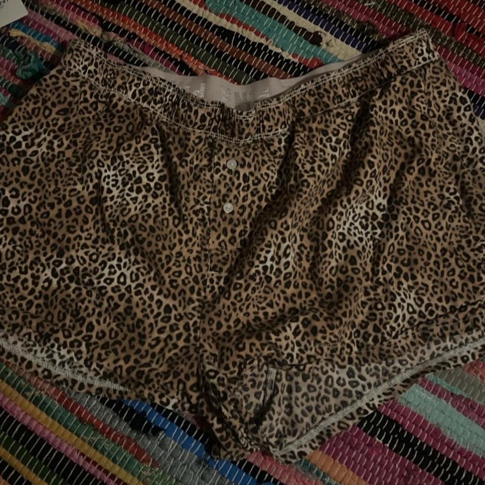 Pink pj shorts cheetah print